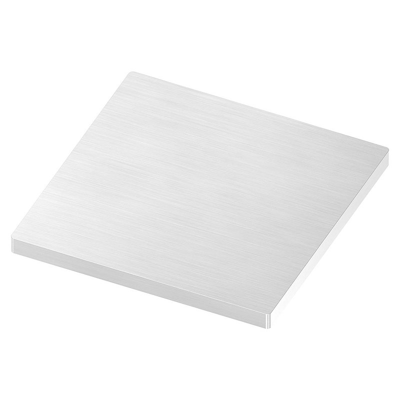 Ankerplatte, 120x120x8mm, mit Längsschliff, V2A