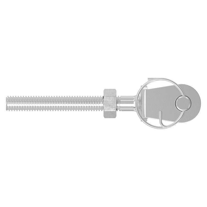 Fork terminal with external thread M6 left, AISI316