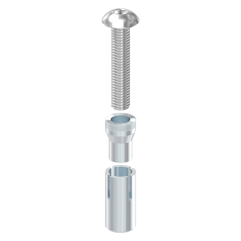galvanised dowel set with stainless steel screws M8 x 40