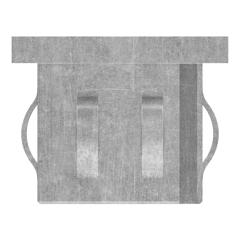 Stahleinschlagkappe, für Quadratrohr 40x40mm