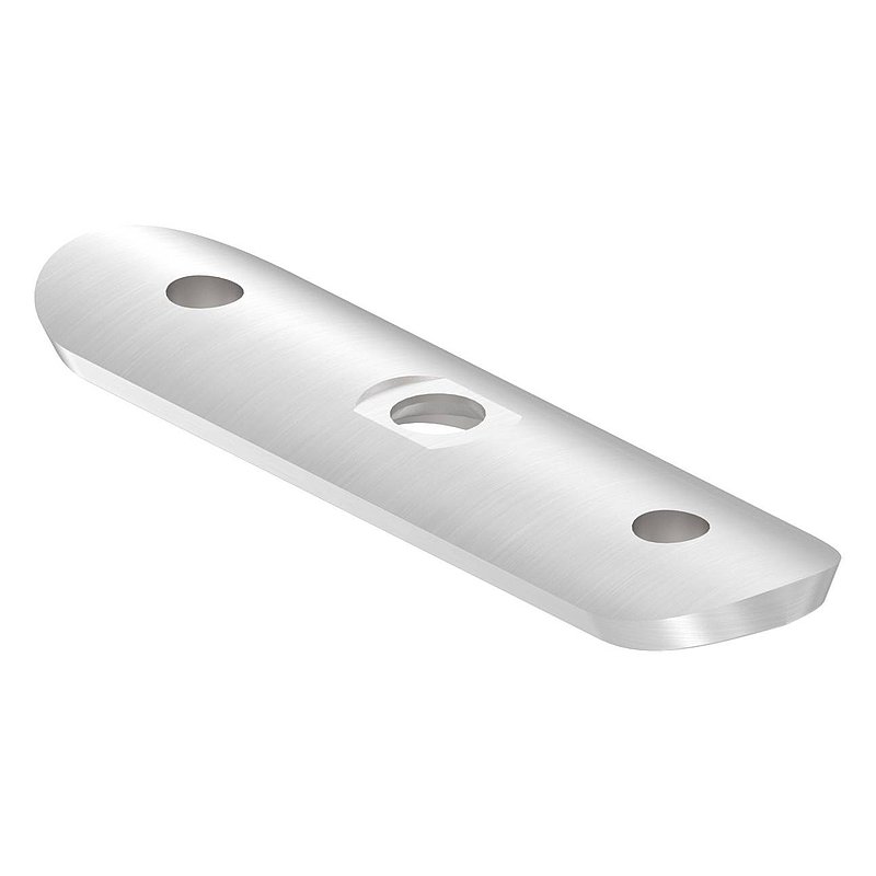 Handlaufanschlussplatte lange Ausführung, 42,4mm, V2A