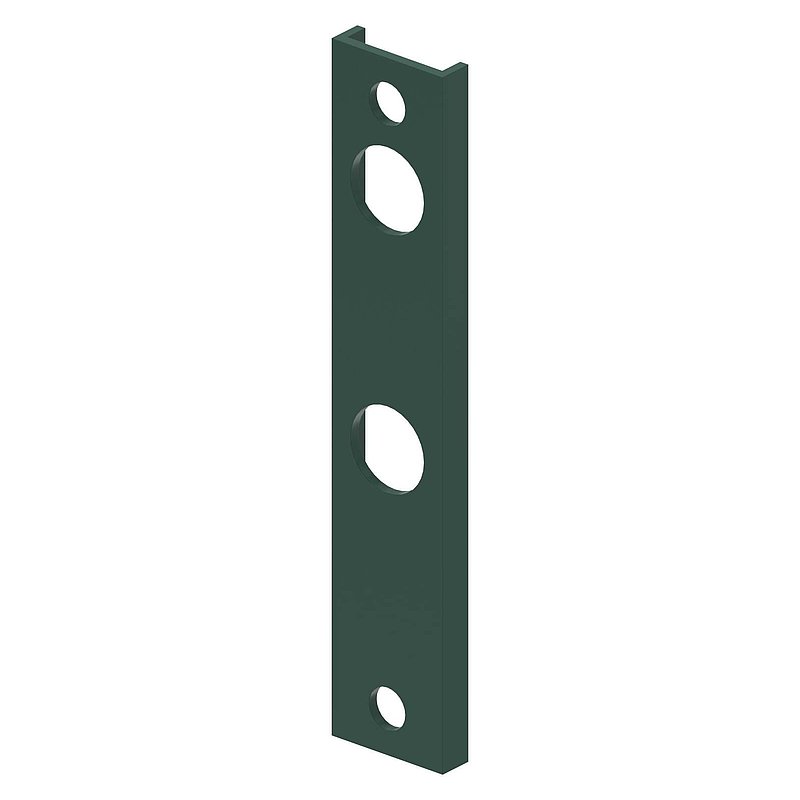 Adaptateur pour serrures de portes grillagées GTS2, pour tubes ronds Ø 33 - 60mm, RAL 6005 vert mous