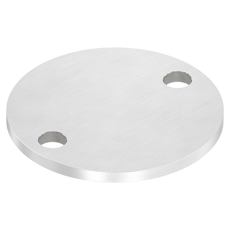 Ankerplatte Ø 100x6mm, mit Längsschliff, V2A