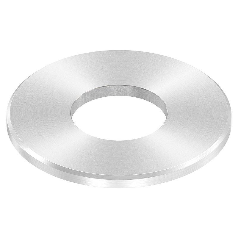 Anchor plate Ø 100x6mm, with bevelled edge and chamfer, AISI304
