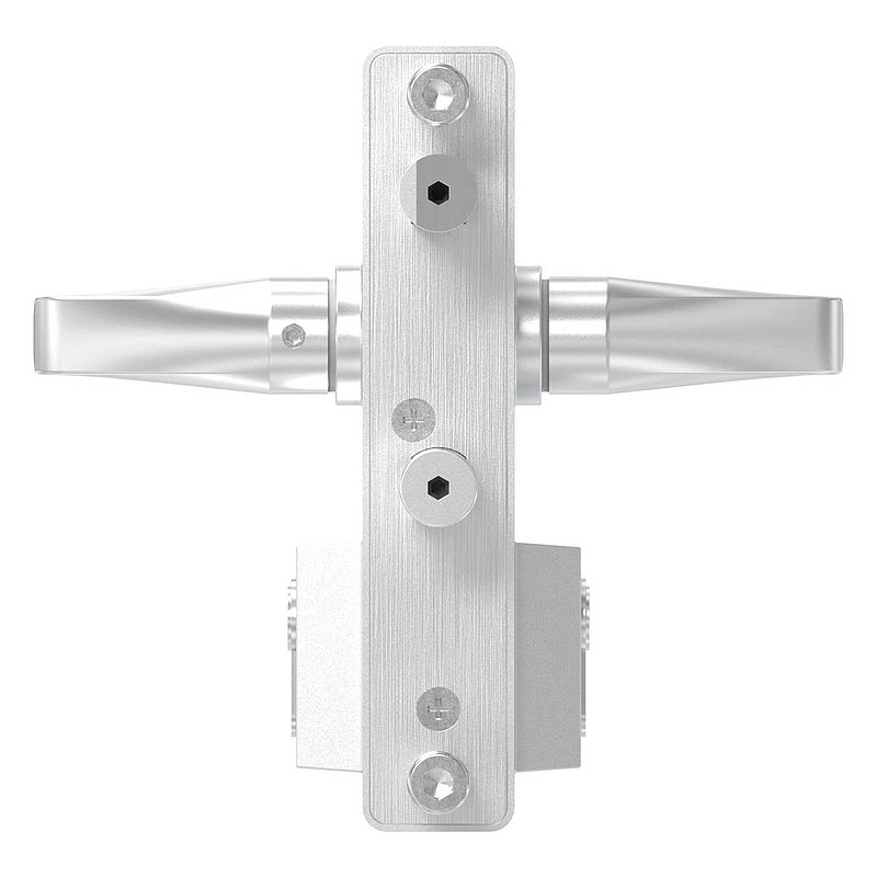 Gittertorschloss GTS 2 für Rohrstärke 60-80mm, Gehäuse silber
