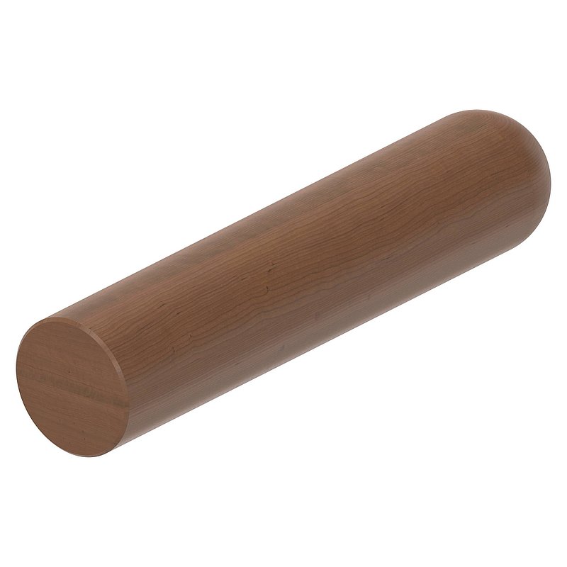 wooden handrail mahogany Ø 42mm, length 200mm, laquered