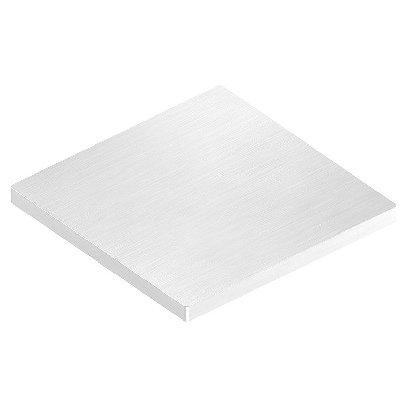 Ankerplatte, 120x120x8mm, mit Längsschliff, V2A