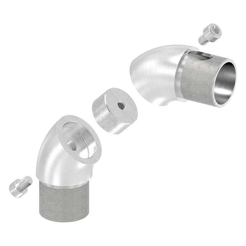 Rohrbogen 90°, verstellbar, für Rohr 33,7x2,0mm, V2A