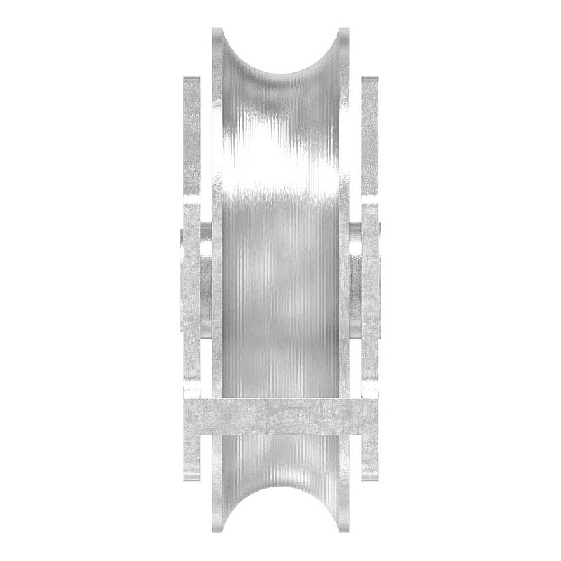 Galet pour porte coulissante, rainure ronde, Ø 88mm, V2A