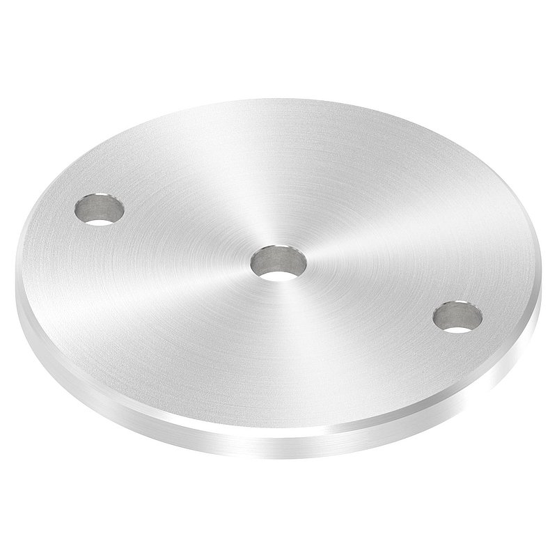 Ankerplatte Ø 120x8mm, mit Rundschliff und Fase, V2A
