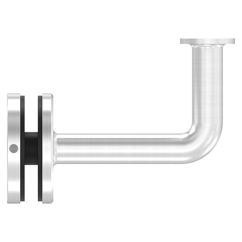 Handlaufhalter für Glas, Handlaufanschlussplatte flach, V4A