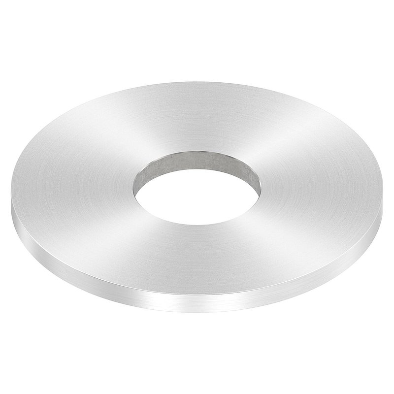 Anchor plate Ø 100x6mm, with round grinding, AISI304