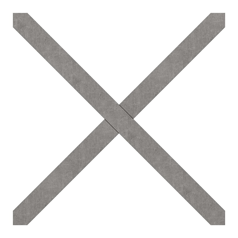 Croix 12x12mm, 125x125mm