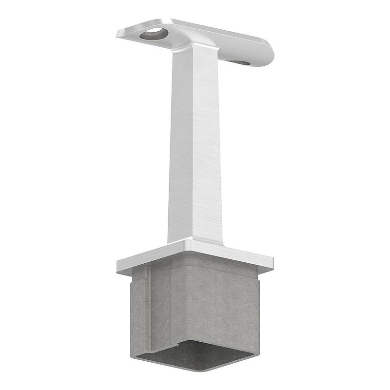Rohrabschlussstopfen mit Stift für Rohr 40x40x3mm, V2A