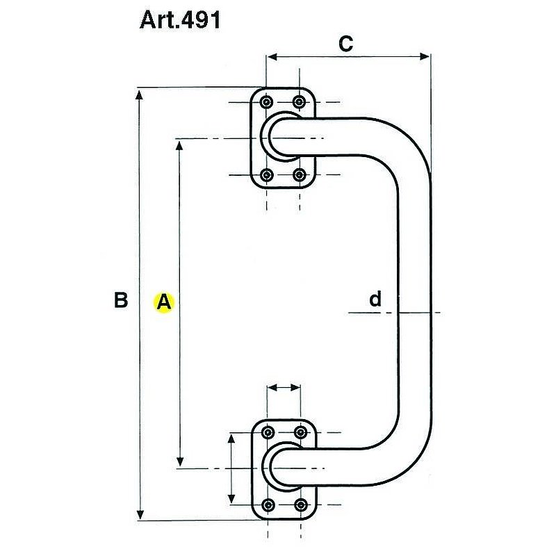 Door handle for sliding gates