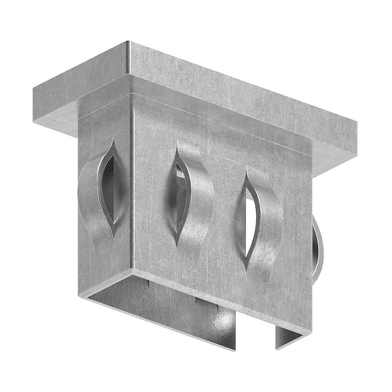 Steel end cap, for, rectangular tube 40x20mm