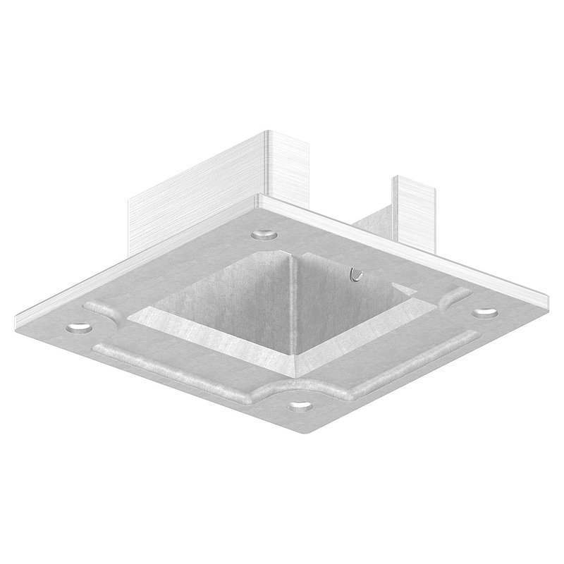 Wandbefestigung für Quadratnutrohr 40x40mm, V4A