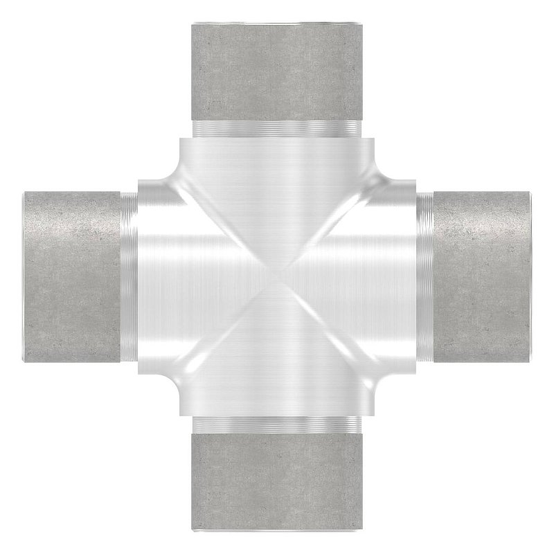Kreuzstück, für Rohr 33,7x2,0mm, V2A