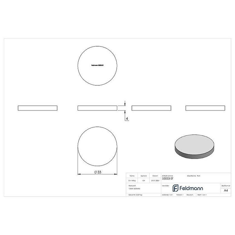 Embase 33x4mm