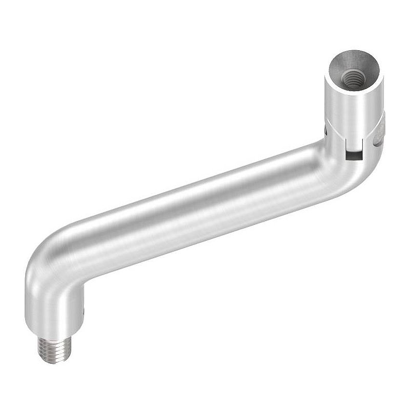 Étrier Ø 14mm, 2x courbé à 30°, avec articulation, V2A