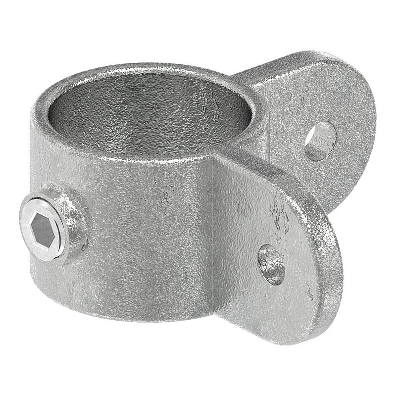 Holder with 2 brackets, 90°, for pipe Ø 48.3 mm