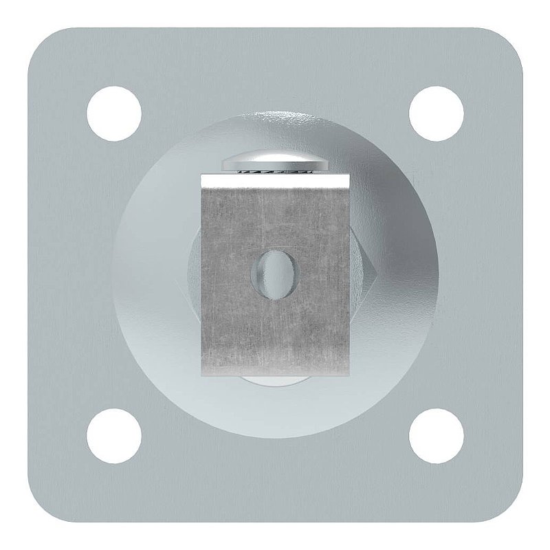 Paumelle de porte M20 avec plaque réglable, électro-zinguée