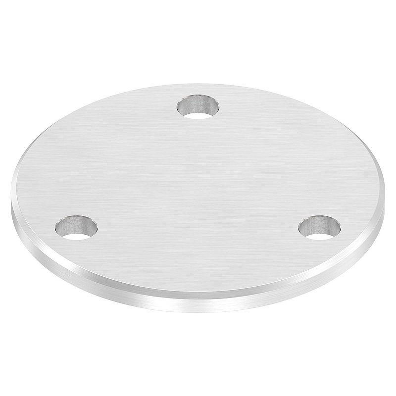 Ankerplatte Ø 100x6mm, mit Längsschliff und Fase, V2A