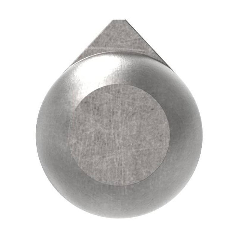 Anschweißband mit Messingring und -stift, Länge: 80mm