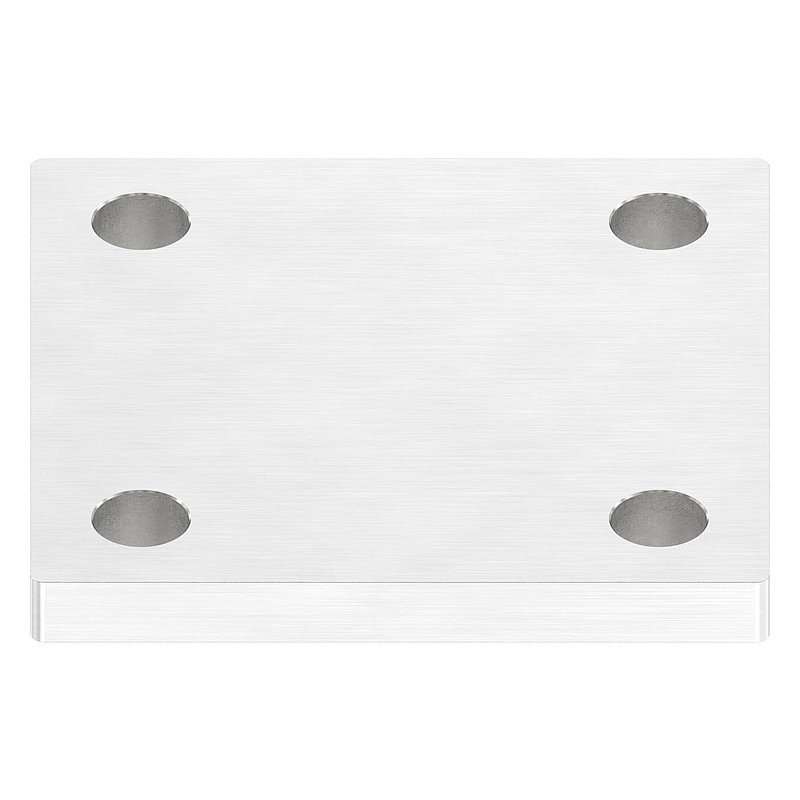 Ankerplatte, 100x100x10mm, mit Längsschliff, V2A