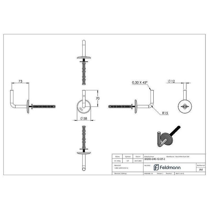 handrailholder with Drehfix-System