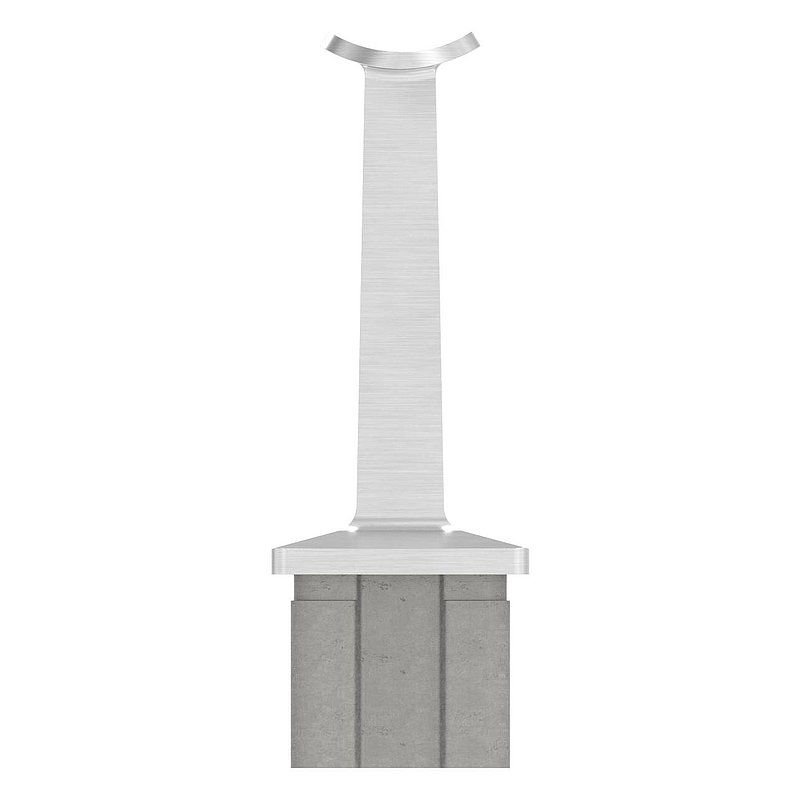 Rohrabschlussstopfen mit Stift für Rohr 40x40x3mm, V2A