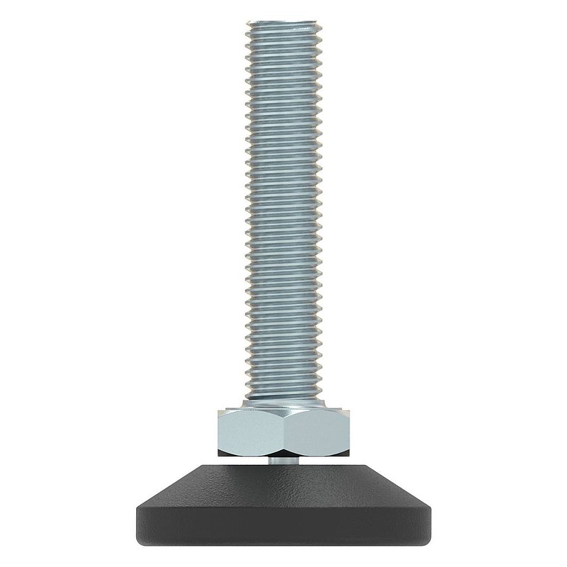 Levelling foot with adjusting screw with hexagon socket