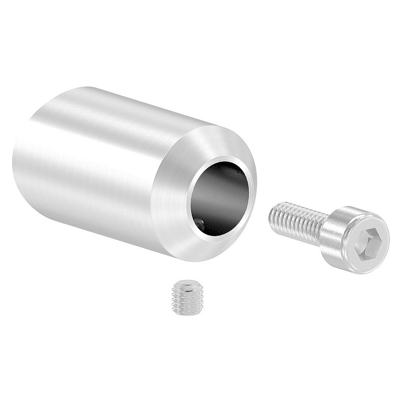 Cross bar holder for butt joint, bore Ø 12.5mm, connection 42.4mm, AISI316