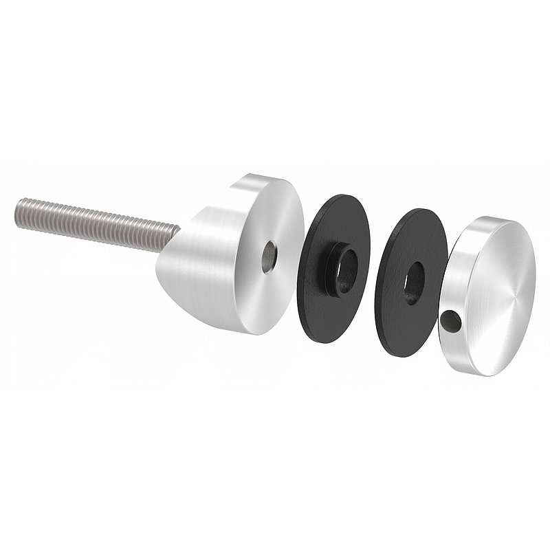 Point de fixation 40mm, jonction: 42,4mm, V2A