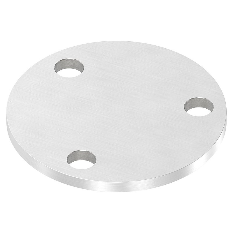 Ankerplatte Ø 100x6mm, mit Längsschliff, V2A