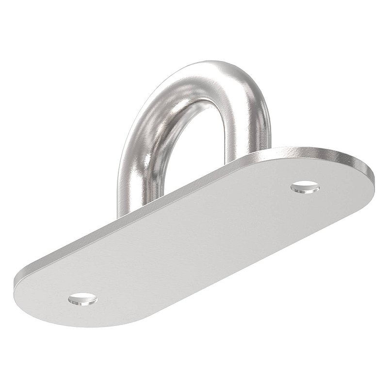 Oeillet de fixation avec plaque ovale V4A