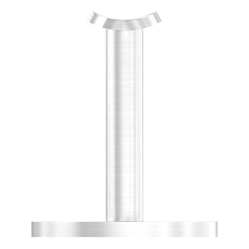 Handrail support with round plate, straight handrail connection plate, AISI304