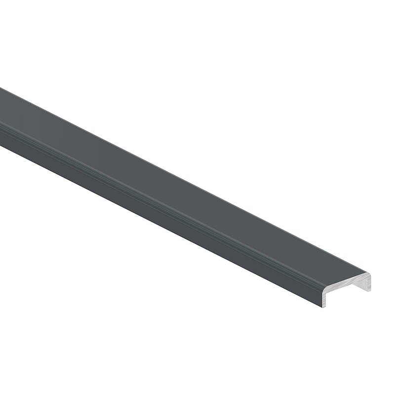 Main courante EXTRA SLIM, pour verre 12,00 - 13,52mm, L: 3000mm, aluminium RAL 7016