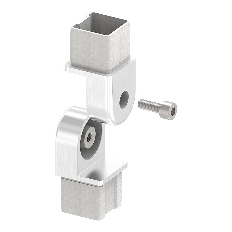 Verbindungsgelenk für Rohr 40x40x3,00mm, V4A