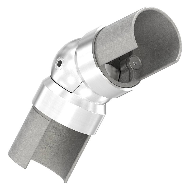 Raccord articulé pour tube à rainure LED 42,4mm, V2A
