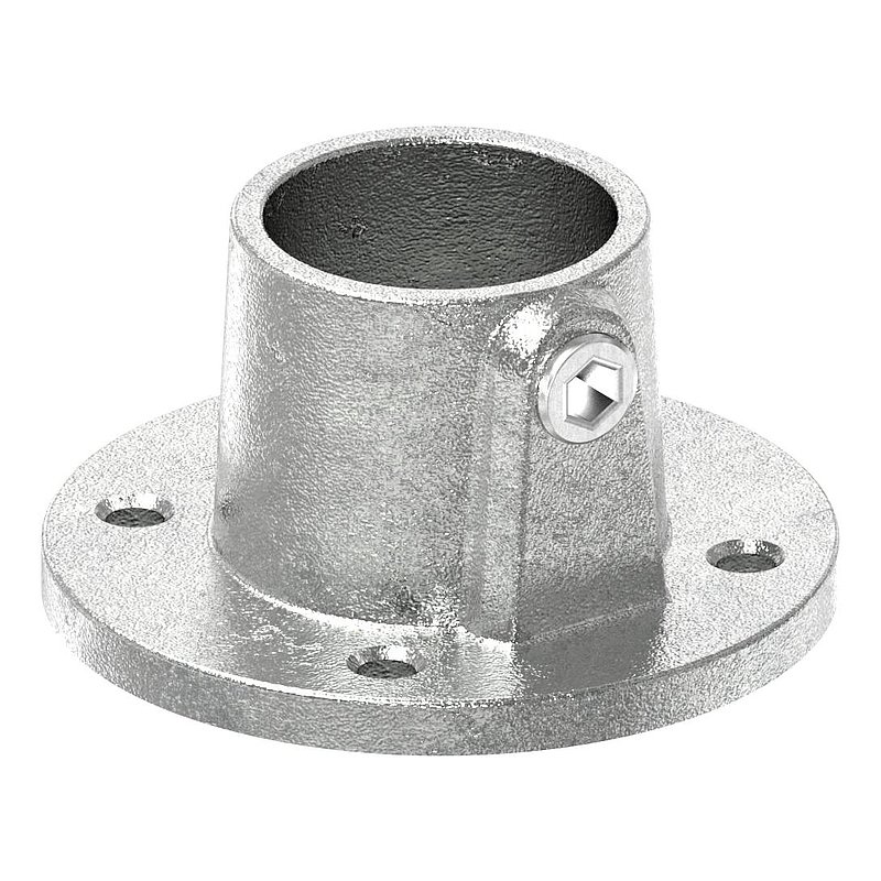 Wall bracket with 4 holes, for 48.3 mm pipe
