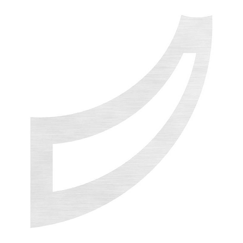 Support effilé pour main courante, 4mm d'épaisseur, V2A