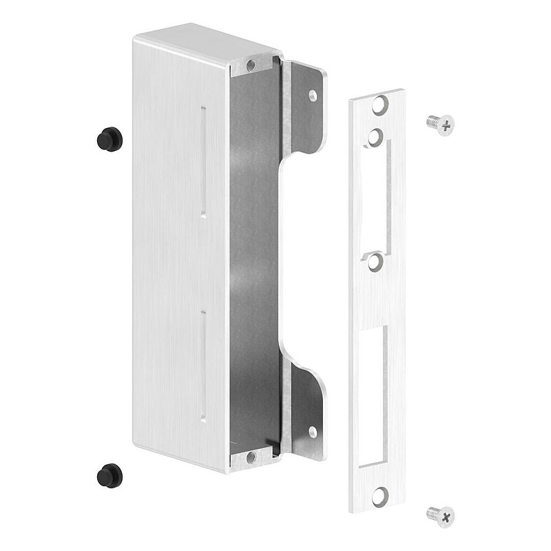Edelstahlgegenkasten eckig, für Abstand 72mm, zum Anschweißen, 30mm, V2A