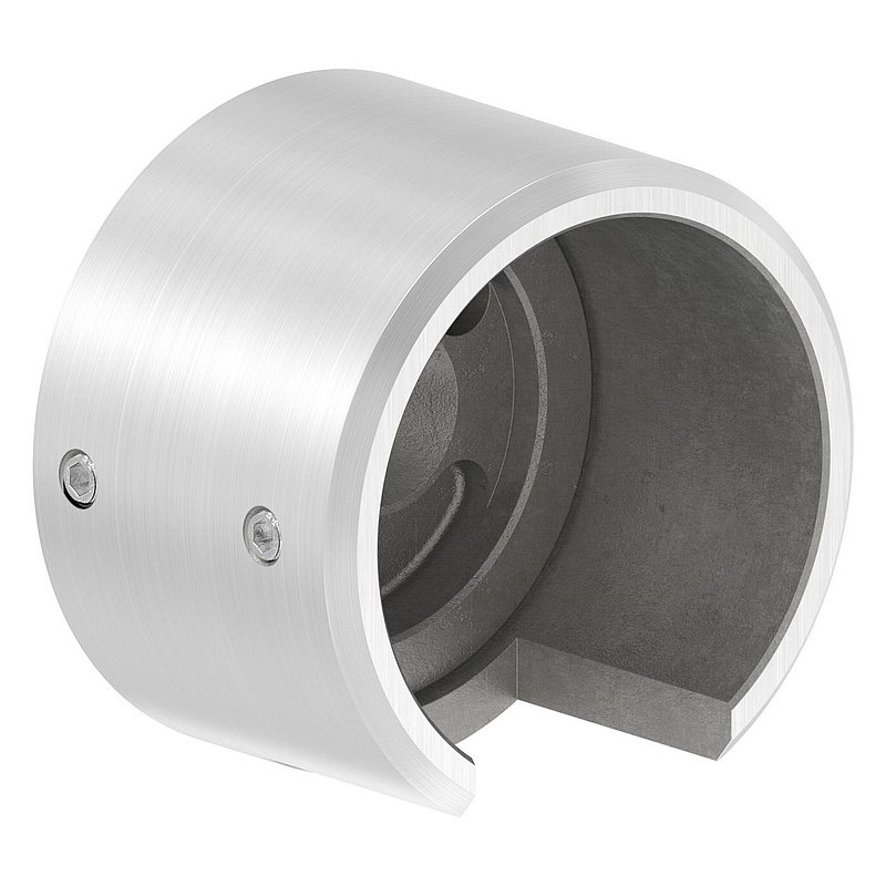 Wandbefestigung für Nutrohr 48,3mm, links, V4A