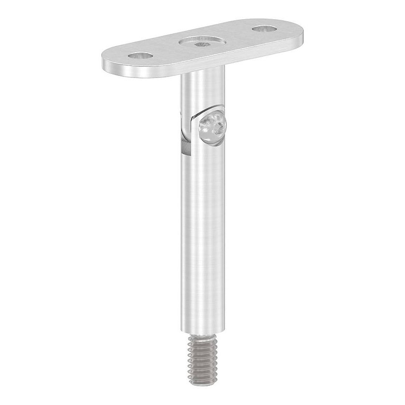 Tige articulée Ø 12mm avec plaque de raccordement de mains courantes, plat,  V2A