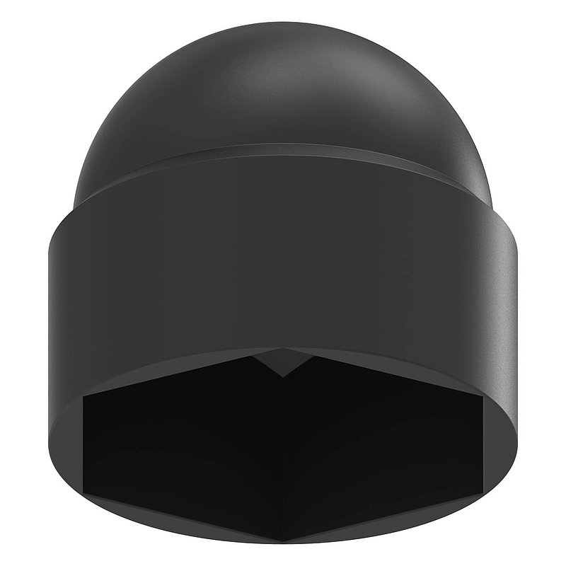 hexagonal protection cap for M10, black