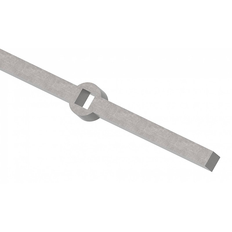 Lochleiste S235JR, 14x14mm, Lochabstand 124mm, 2000mm