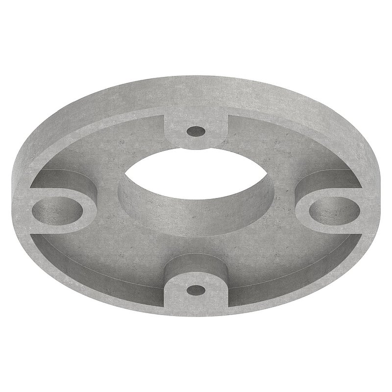 Anchor plate, Ø 80x8mm, raw, AISI304
