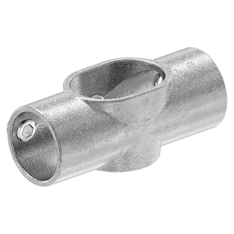 Cross piece, angled, variable, for pipe Ø 48.3 mm