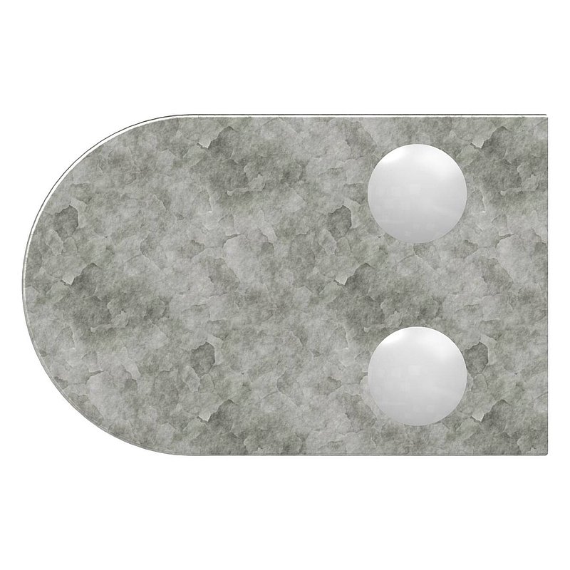 Glasklemme Mod. 38, Anschluss: 42,4mm, Zink roh
